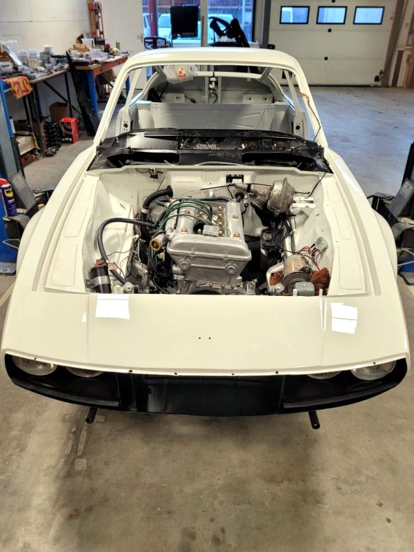 Alfa Romeo 1300 Junior Zagato uit 1971 tijdens restauratie bij Vallei Classics